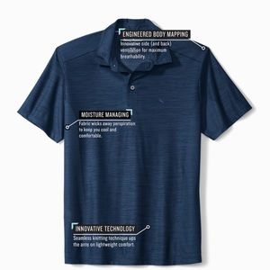 NWT Tommy Bahama Palm Coast IslandZone® Polo “Ocean Deep” color XL